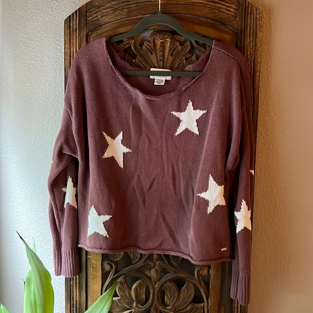 PINK Star Print Knit Sweater